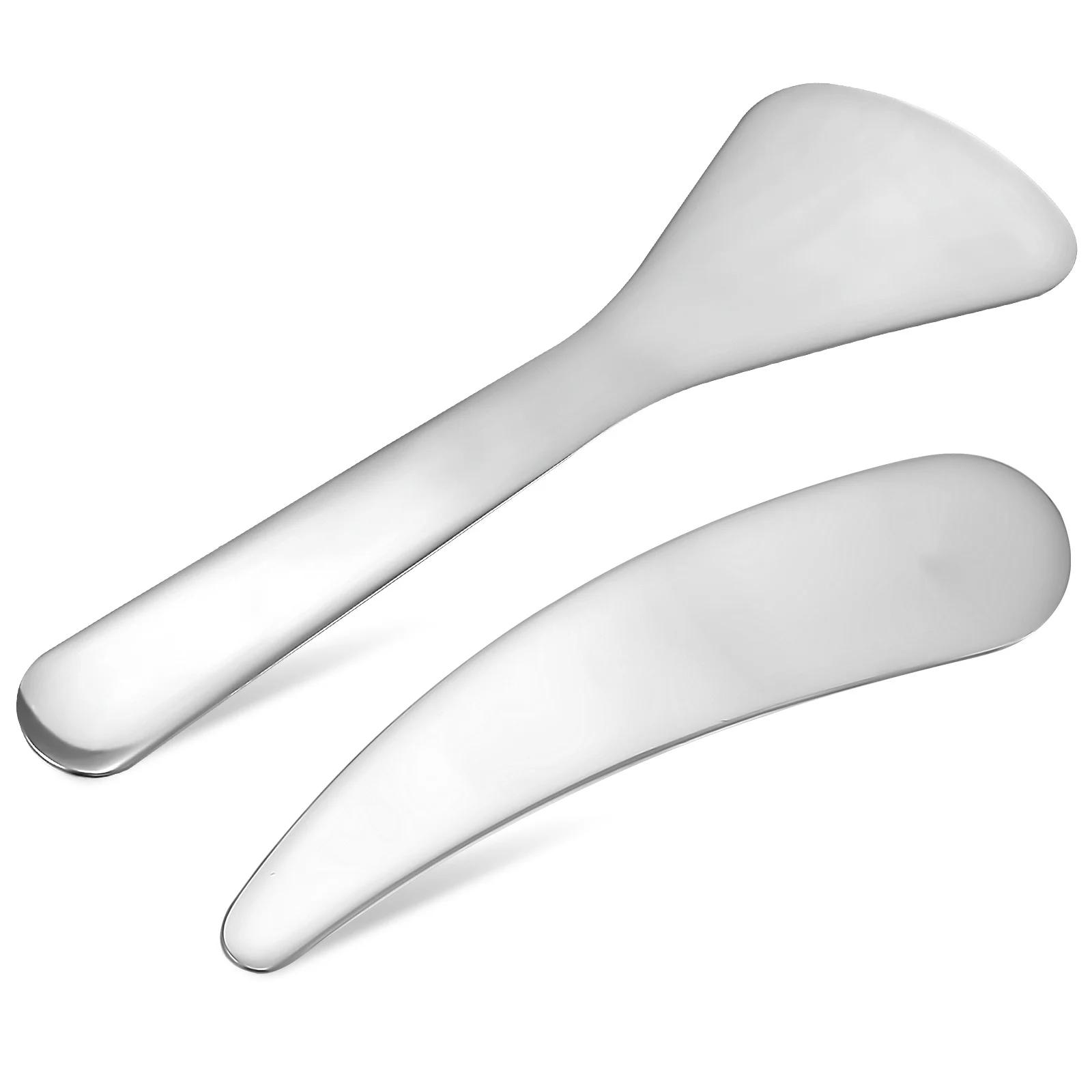 

2Pcs Eye Cream Spatulas Stainless Steel Skincare Tools Reusable Compact Size Facial Lotion Application Travel Friendly Beauty
