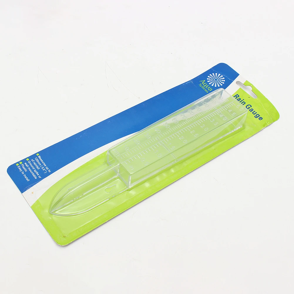 5 بوصات مقياس المطر البلاستيكي على الحائط أو في عداد مياه المطر الأرضي لحديقة ساحة الحديقة في الهواء الطلق