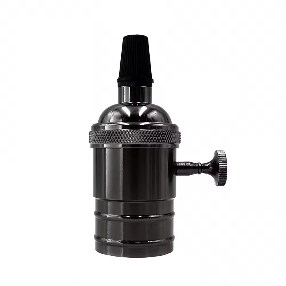 Iwhd retro suporte de lâmpada e27 soquete base de lâmpada 110-220v suporte de lâmpada duy montagem portalamparas vintage e27 suporte de lâmpada edison ce ul