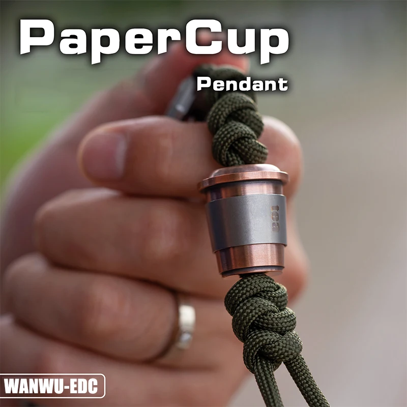 

WANWU EDC Paper Cup Pendant Fidget Spinner EDC Knife Pendant Coffee Tea Water Rotating Paracord Pendant DIY Accessories Keychain