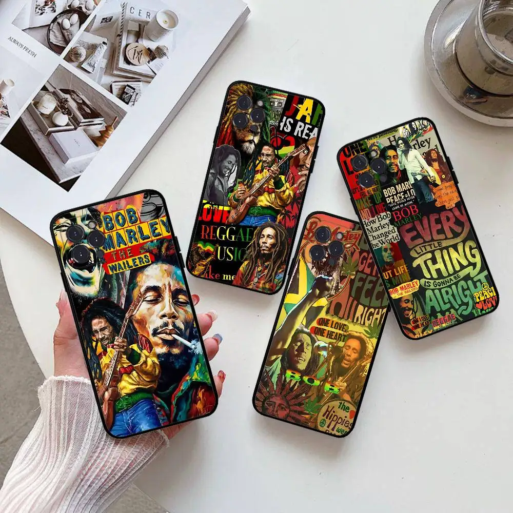 

Reggae Bob Singer M-Marleyes Phone Case For IPhone 17 16 15 14 11 12 13 Mini Pro XS Max Plus Funda Shell
