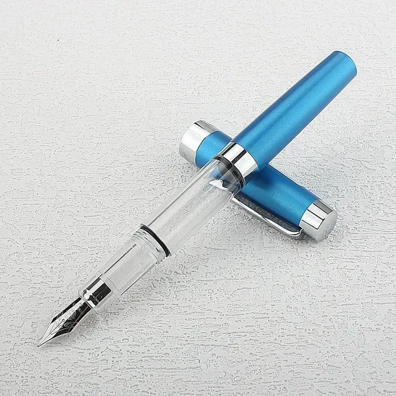 กดประเภทหมึกดูดปากกาหมึกซึมบรรจุสูญญากาศ EF Nib อะคริลิคใสปากกาเขียนเรียบ