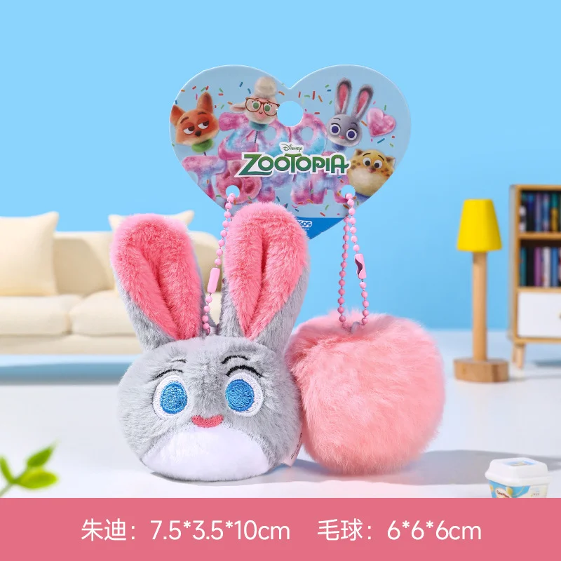 Disney Zootopia Judy Nick Fox Plush Keychain Toy Kawaii Bag Pendant Decoration Cosplay Stuffed Animal Doll Kids Birthday Gift