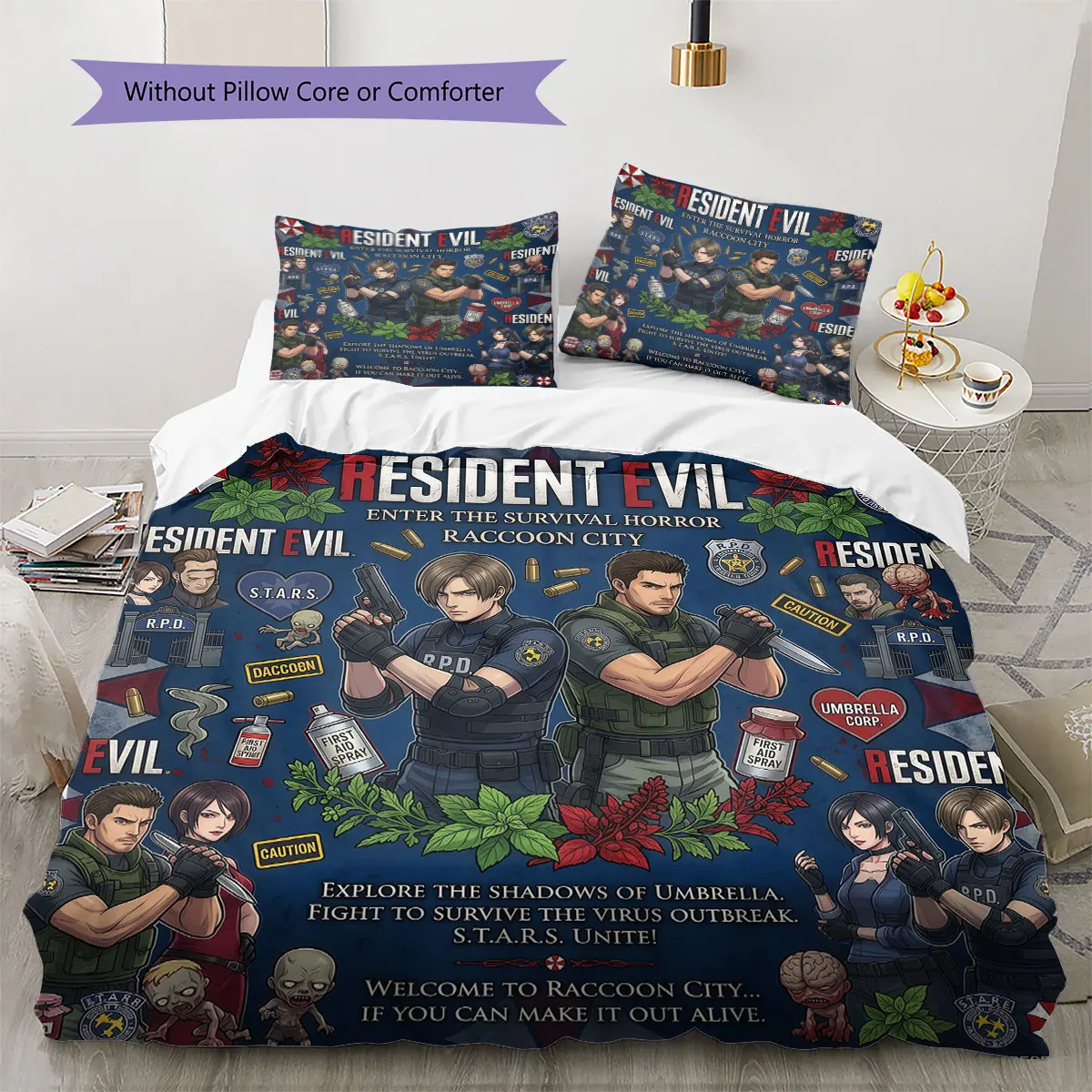 Resident Evil Comfor Duvet Cover Child's Bedding Set,Extra Large Size Christmas Gifts Various Sizes Available -HE227