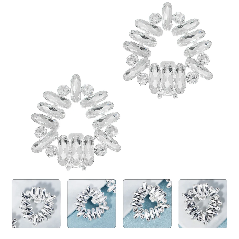 

Rhinestone Shoe Clips High Heels Decorations Jewelry Bride Wedding Accessories Flat S charms shoe jewelry clip rhinestone
