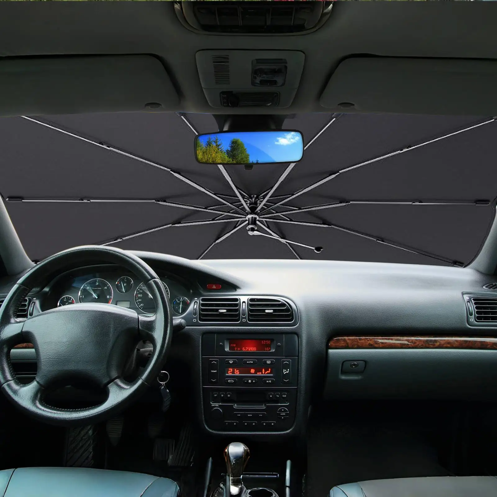 

Car Windshield Sun Shade Umbrella Foldable Thickened Automotive Glass Sunshade Front Window Cover for UV Ray Block
