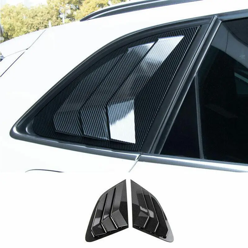 

Fit For Audi Q5 2009-2017 Carbon Fiber Car Side Window Louver Shutter Cover Trim