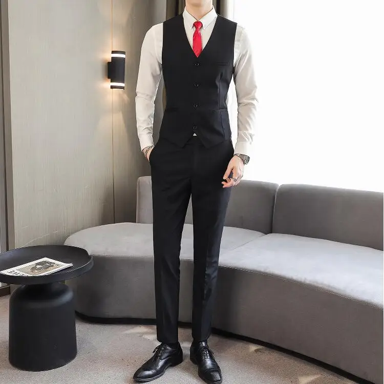 Vest for Men 17 Colors Solid Color Slim Single Breasted Waistcoat Business Fashion Casual High Quality Men Clothing Suit Vests