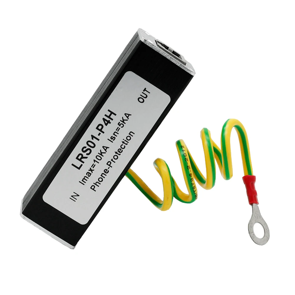 Protector contra sobretensiones telefónico para fax, pararrayos de trueno RJ11 Kl01-P4H negro RJ11 ADSL