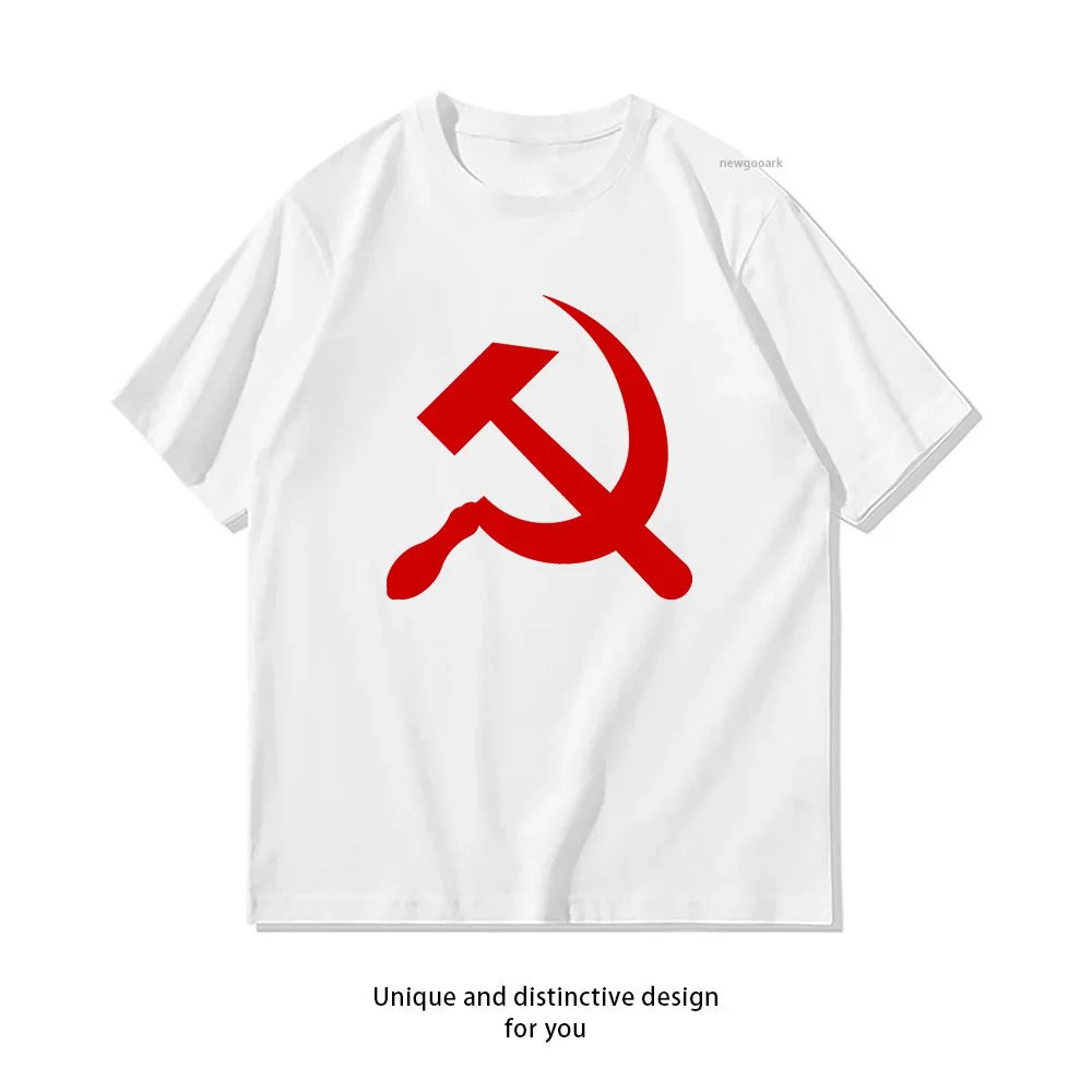 Hammer and Sickle t-shirt woman man Casual cotton graphic t shirts Adult streetwear camisetas tops tee Short-sleev O-neck