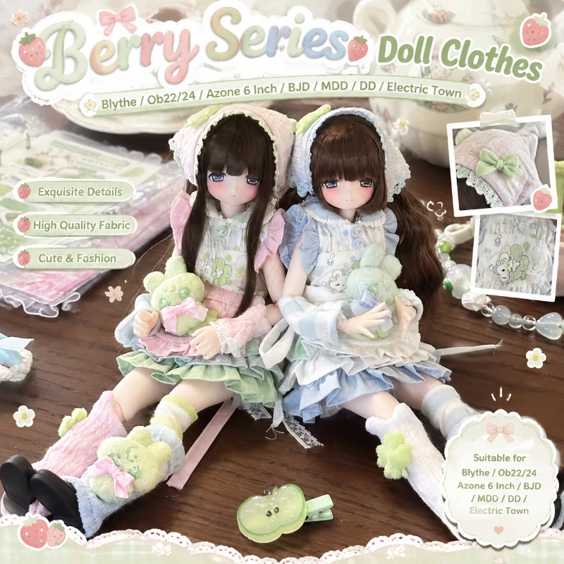 Berry Series Doll Outfit Fits Ob22 Ob24 Azone Special 1/6 Scale Bjd Guangyan Electrical Street Body Doll Dress Up Clothing