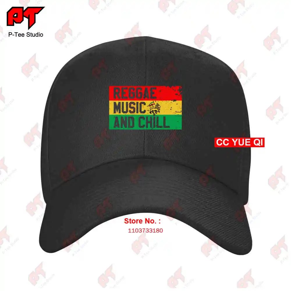 Reggae Music & Chill Dub Bob Marley Roots Dancehall Peter Tosh Jamaica Baseball Caps Truck Cap H5IZ