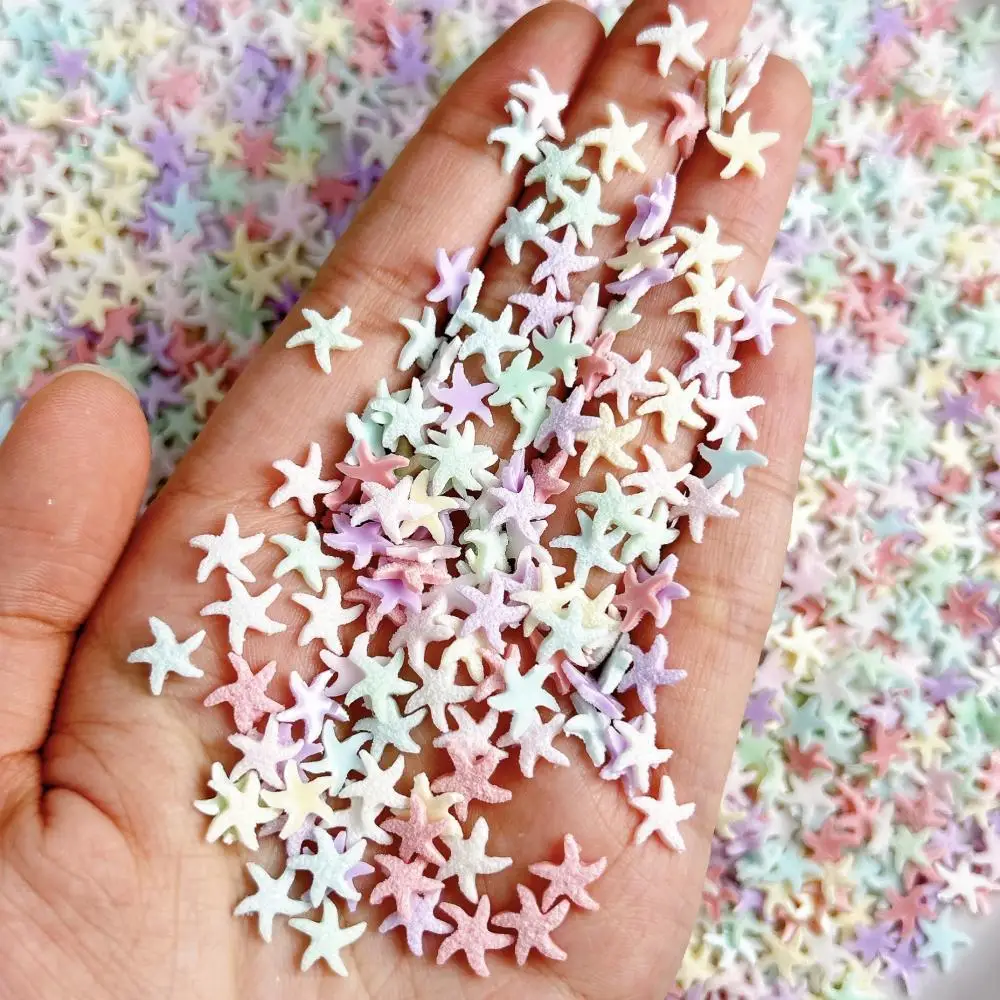 

Kawaii Cartoon Luminous Starfish Resin Nail Charms Mini Solid Color Star Nail Art Decorations for Making DIY Nail Hairpin Crafts