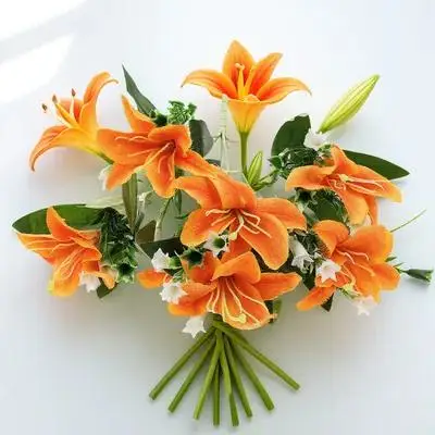 

Artificial Lily Realistic Flower Decorations Flowers Garland for Outdoor Dining Table Wedding