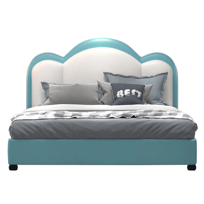 

Modern light luxury children's bed Modern adolescent princess Children's bed Boys and girls 1.2 meters high box storage