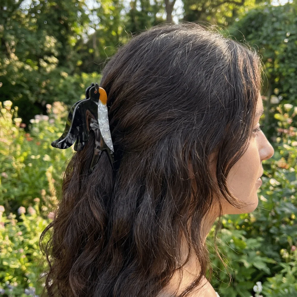 Fashion Parrot Acetic Acid Hair Claw Penguin Duck Bird Hair Clip Creative Korean Style Cartoon Animal Shark Clip Daily