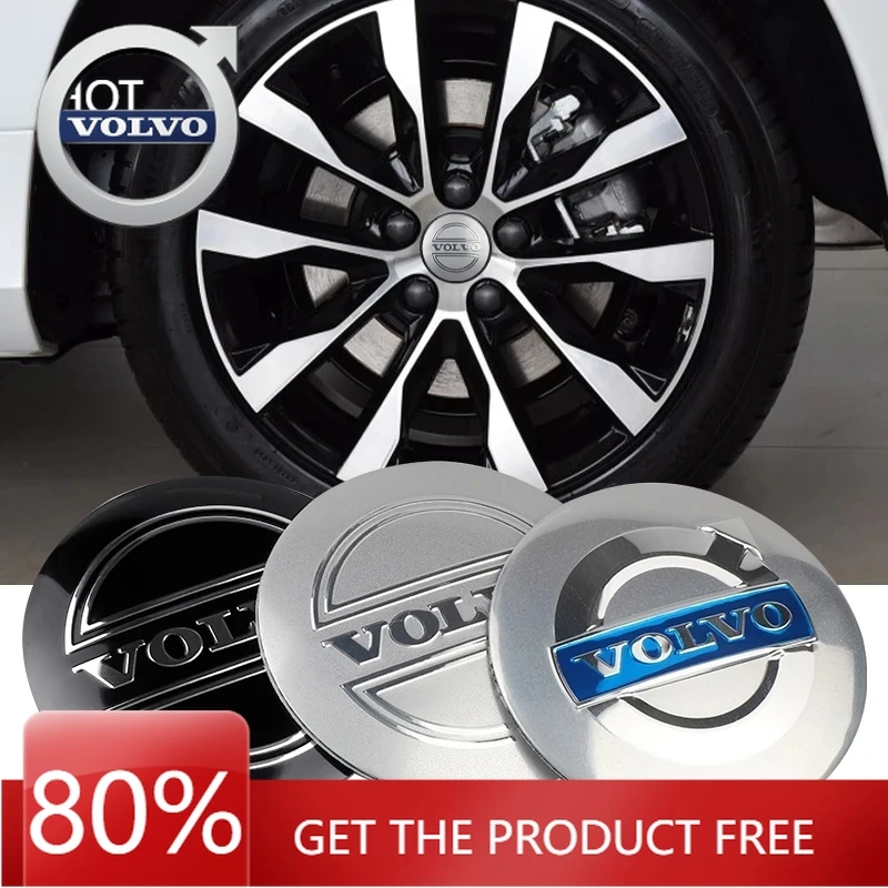 

Эмблемы 2026 Новые для Volvo 4 шт. Автомобильная эмблема Ступица колеса Центральные наклейки Аксессуары для Volvo XC90 V90 V60 XC60 V40 S80 S60 S90 C40