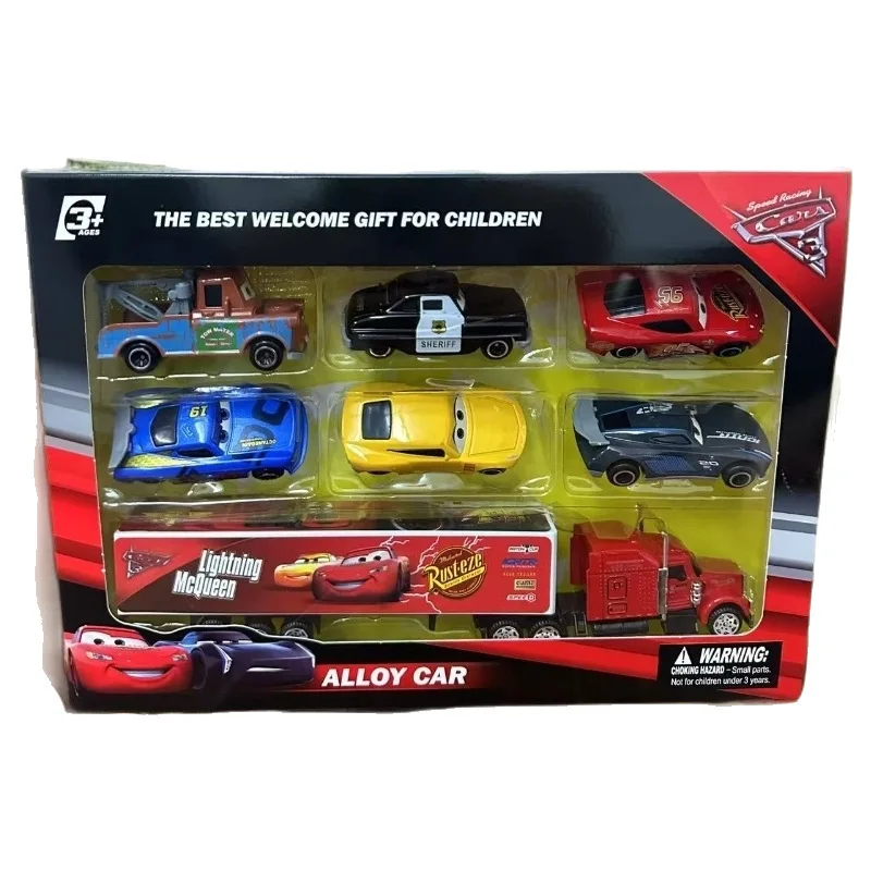 6-7 قطعة/المجموعة الساخن بيكسار سيارة 3 البرق ماكوين العم شاحنة جاكسون العاصفة 1:55 دييكاست البلاستيكية نموذج سيارة لعب الاطفال الصبي عيد الميلاد طفل هدية
