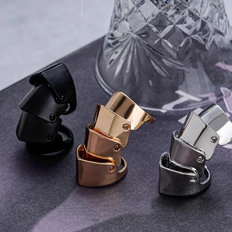 1Pcs 3Colors Anime Oosaki Nana Same Rings Punk Gothic Rock Scroll Joint Armor Knuckle Finger Rings Metal Cosplay Jewelry Gifts