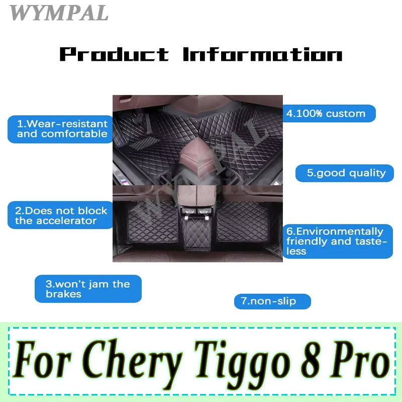 

Luxury Car Floor Mats For Chery Tiggo 8 Pro Five Seats 2022 2023 2024 Custom Automobile Carpet Cover Interior Auto Foot Pads