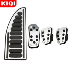 KIQI Car Pedals Fit for Ford Fiesta MK7 2009 - 2015 AT MT Accelerator Gas Pedal Cover Aluminium Alloy Rubber