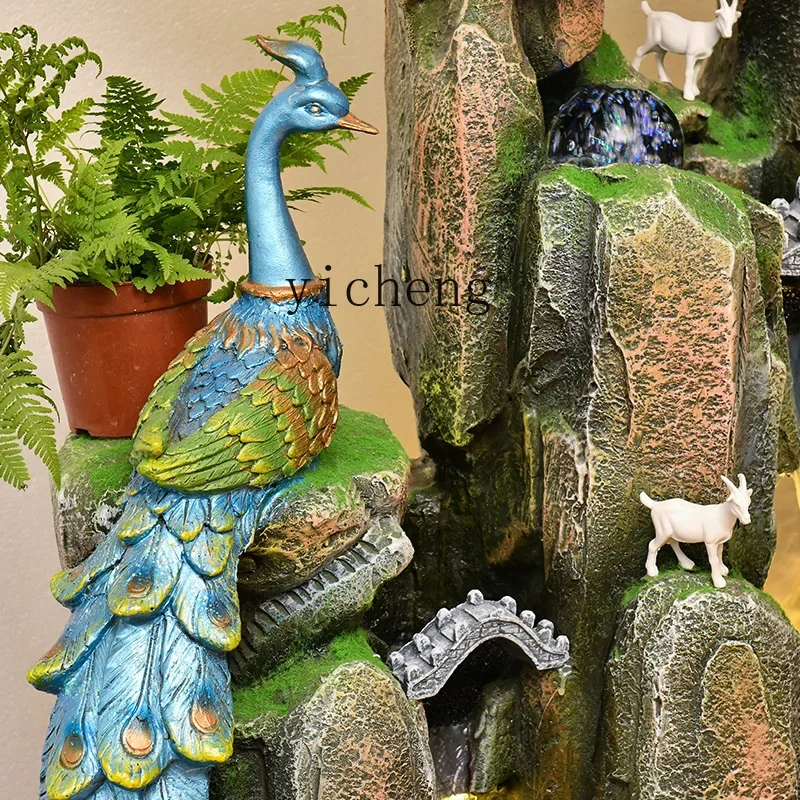 TWR rockery flowing water fountain decorative landscape feng shui wheel humidifier home lucky ornament home accessories