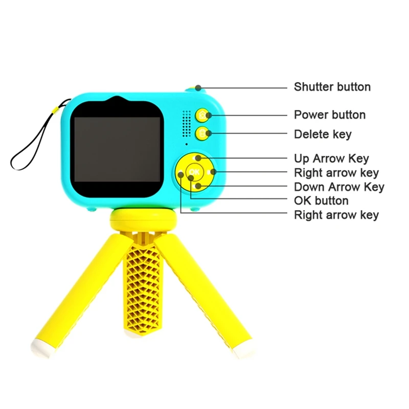 A23F-S11 48MP Handheld Bracket HD Dual-Lens Children Camera With Photo Video Support Fixed Multifunctional Camera