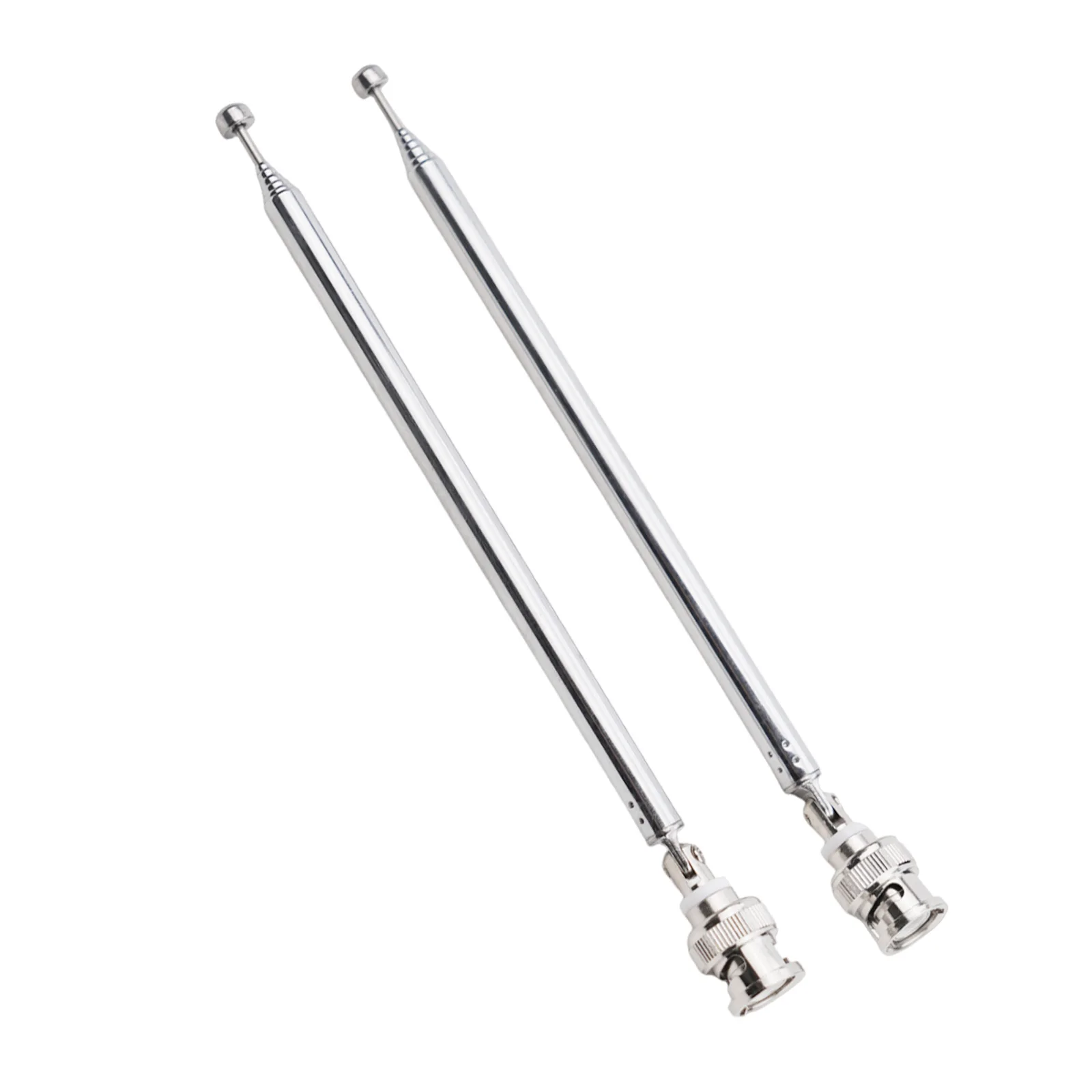 2pcs Radio Scanner Antenna 20-1300MHz 7 Section Telescopic BNC CB Antenna Xtendable Up To 75cm, Greatly Improve The Reception In