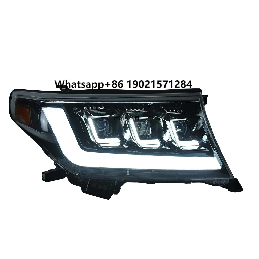 

Auto Lighting Assembly for Land Cruiser 2008-2015 New 100W LED Projector Car Head Lights Three Lens Accessories 6500k