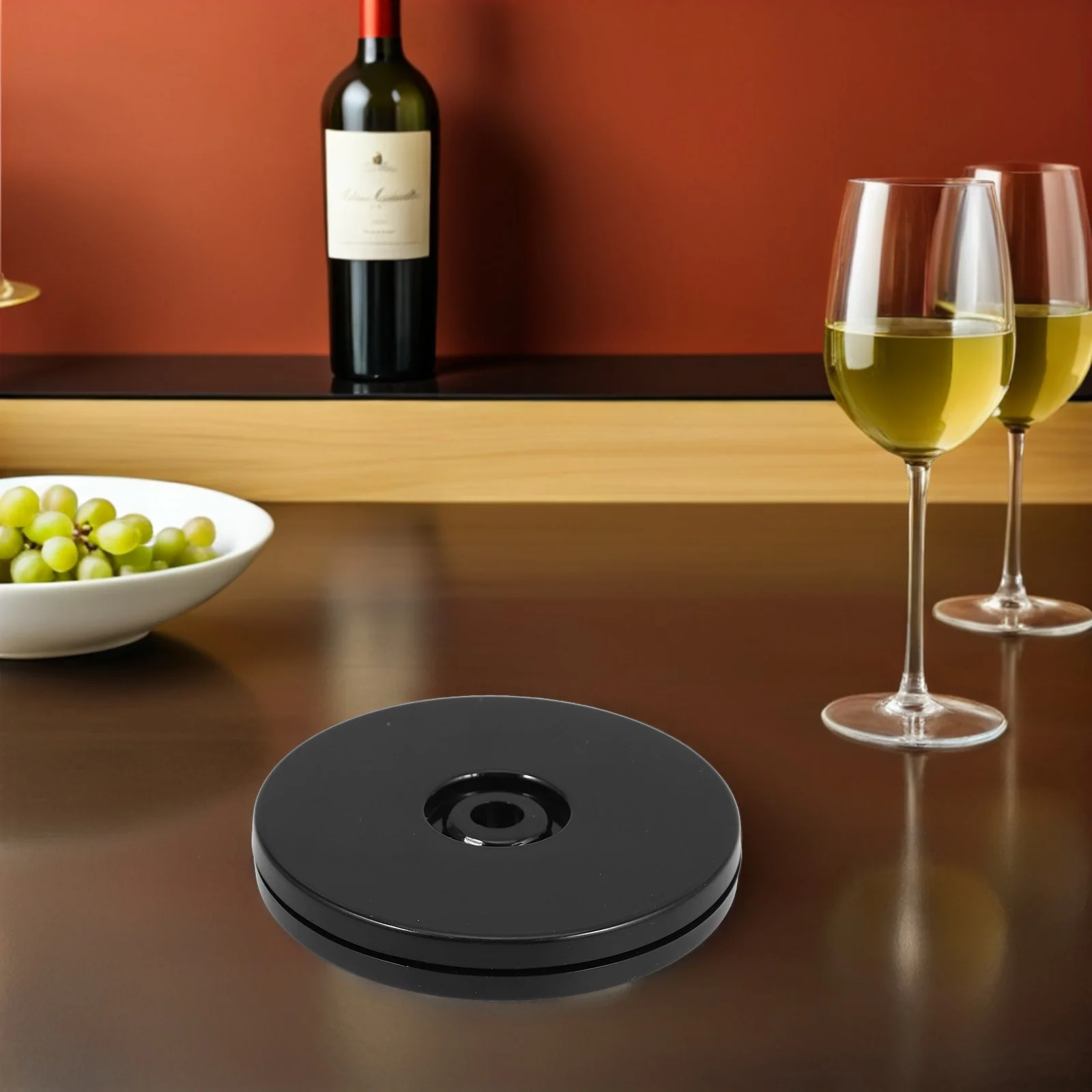 Rotating Table Stand Turntable Black 7.86 360 Degree Swivel Base for Menu Display Cake Serving Dining Table Accessories