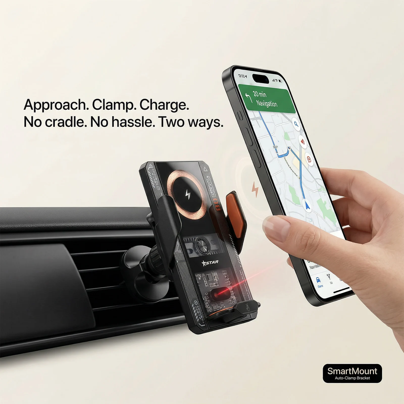 For Kia Sportage QL 2016 2017 2018 2019 Vehicle-Specific Phone Holder Base Smart Car Phone Mount 66W Charging Holder Accessories - view 6