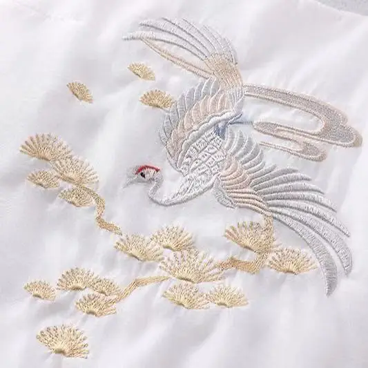 Han Element Suspender Fairy Crane Embroidery Vest Summer Han Bottomed Vest Lined Chinese Style Tops