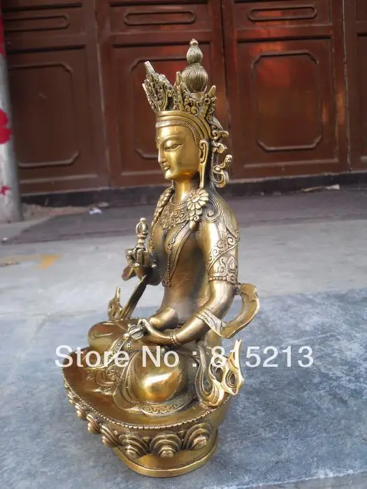 28CM Buddha Tibet VAJRASATTVA Patung Buddha Perunggu Gratis Ongkos Kirim