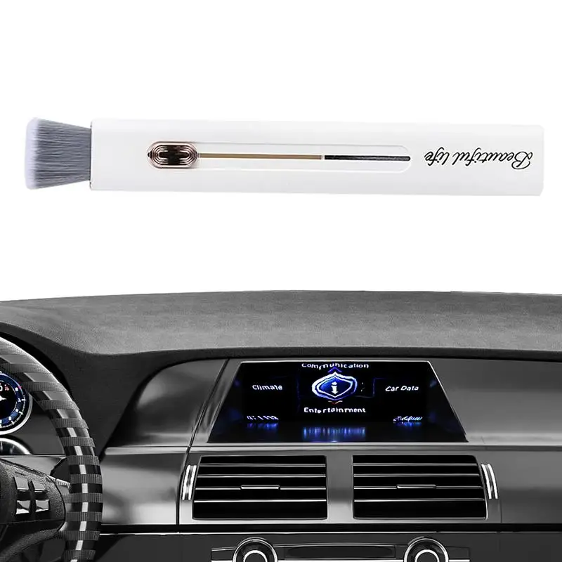 Interior Detailing Brush Auto Interior Dust Brush 2-in-1 Multifunction Air Vent Detailing Brush Dusting Tool Double Head Scratch