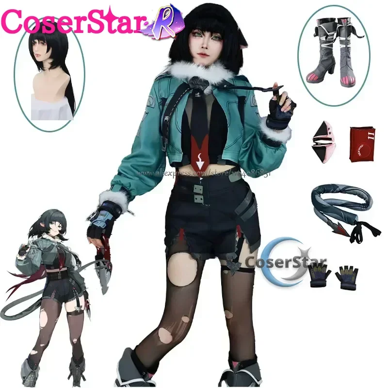 

CoserStar-R Zenless Zone Zero Jane Doe Косплей Костюм Ролевая игра Comic Con Платье Хэллоуин Парики Анимационный реквизит
