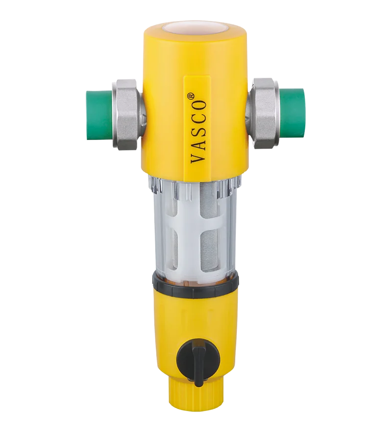 Brass Home Water Main Line Pure Filter 40 60 M-ic-  ron SS Mesh Water Pre Filter With Pressure Gauge