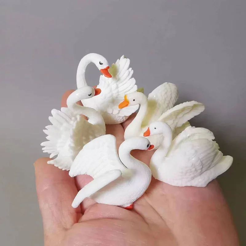 الجنية حديقة غنوم ، أوزة سوان ، بيت الدمية ، مصغرة ، الجنية ، تررم ديكور ، الحرف اليدوية ، diy بها بنفسك اللوازم ، جديد ، 5 قطعة #4