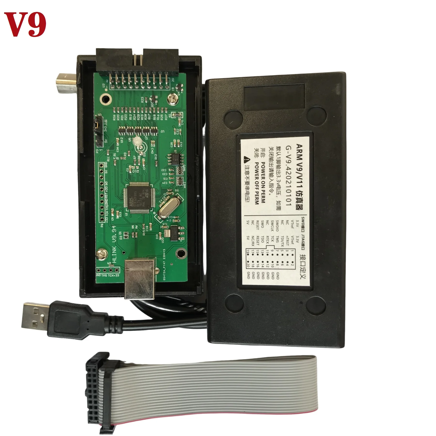 Emulador de brazo JLink V9 USB JTAG, depurador de alta velocidad para j-link V11 Jlink V11, STM32F103C8T6 STM MCU