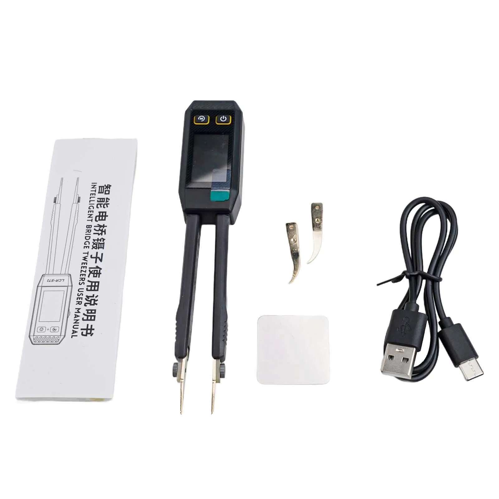 LCR-ST1 Smart Tweezer LCR/ESR Mini Tester Resistance Capacitance Inductance Continuity Diode Test Measurement Tools