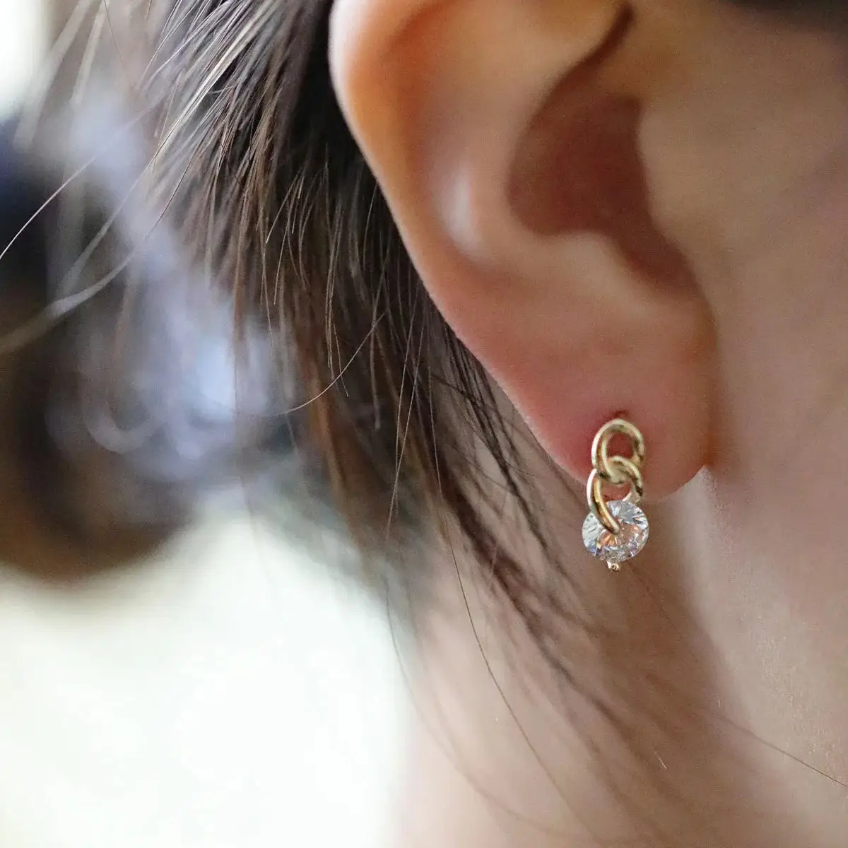 

RAPRGOLD 6.5MM Round Moissanite Cuban Link Hoop Earrings for Women Real 925 Sterling Silver Earring Fine Jewelry Gift Pendientes