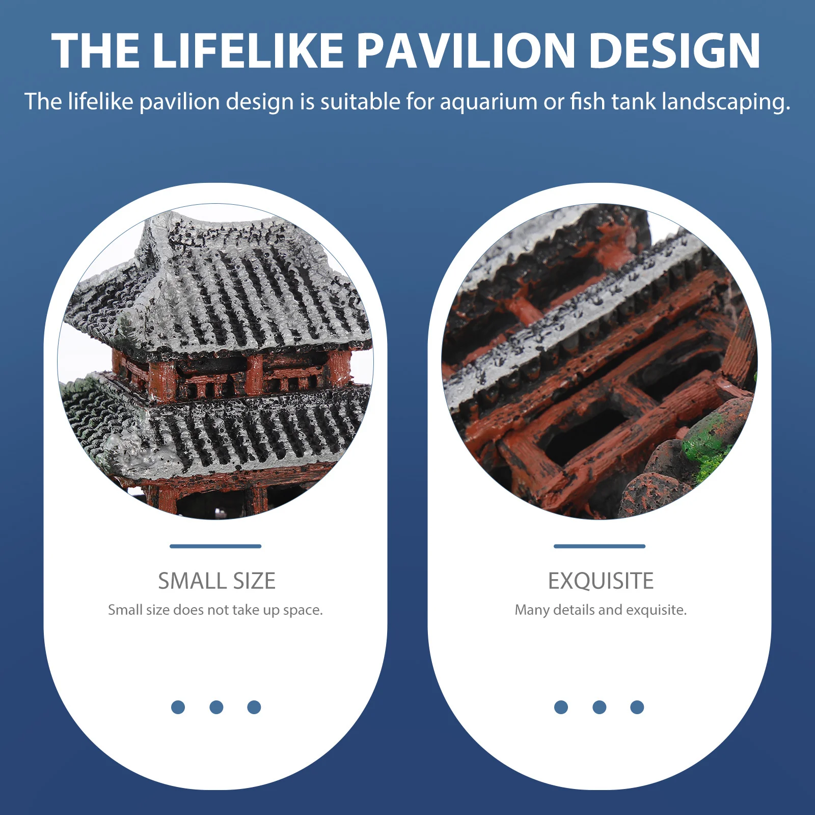 

Artificial Pavilion Aquarium Decor Resin Durable Fish Tank Ornament Decorative Aquarium House Landscape Supply