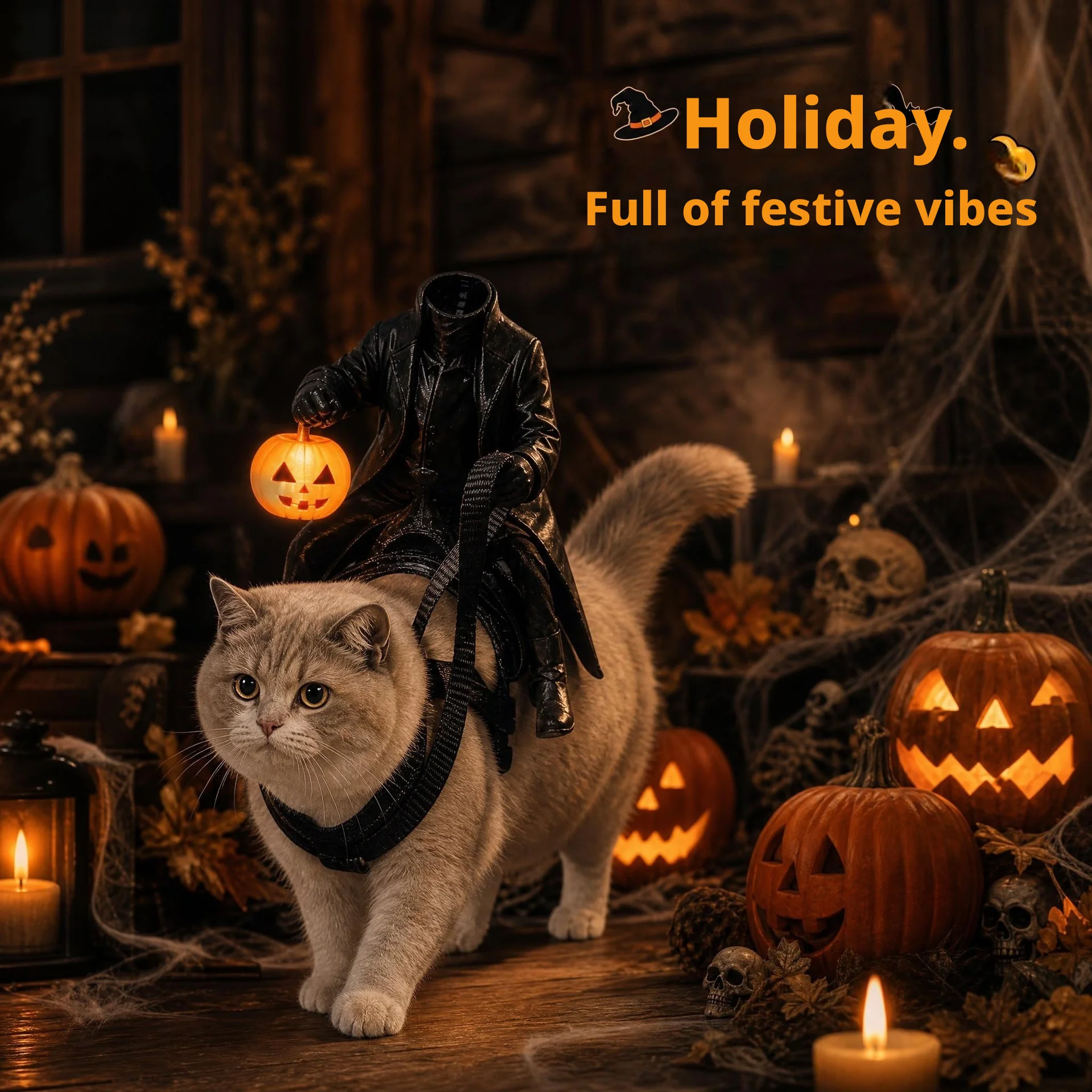 Halloween Halloween Headless Horseman Cat Costume,3D Headless Horseman Design for Halloween Party Costume Supplies,Pet Costumes - Aliexpress Deal
