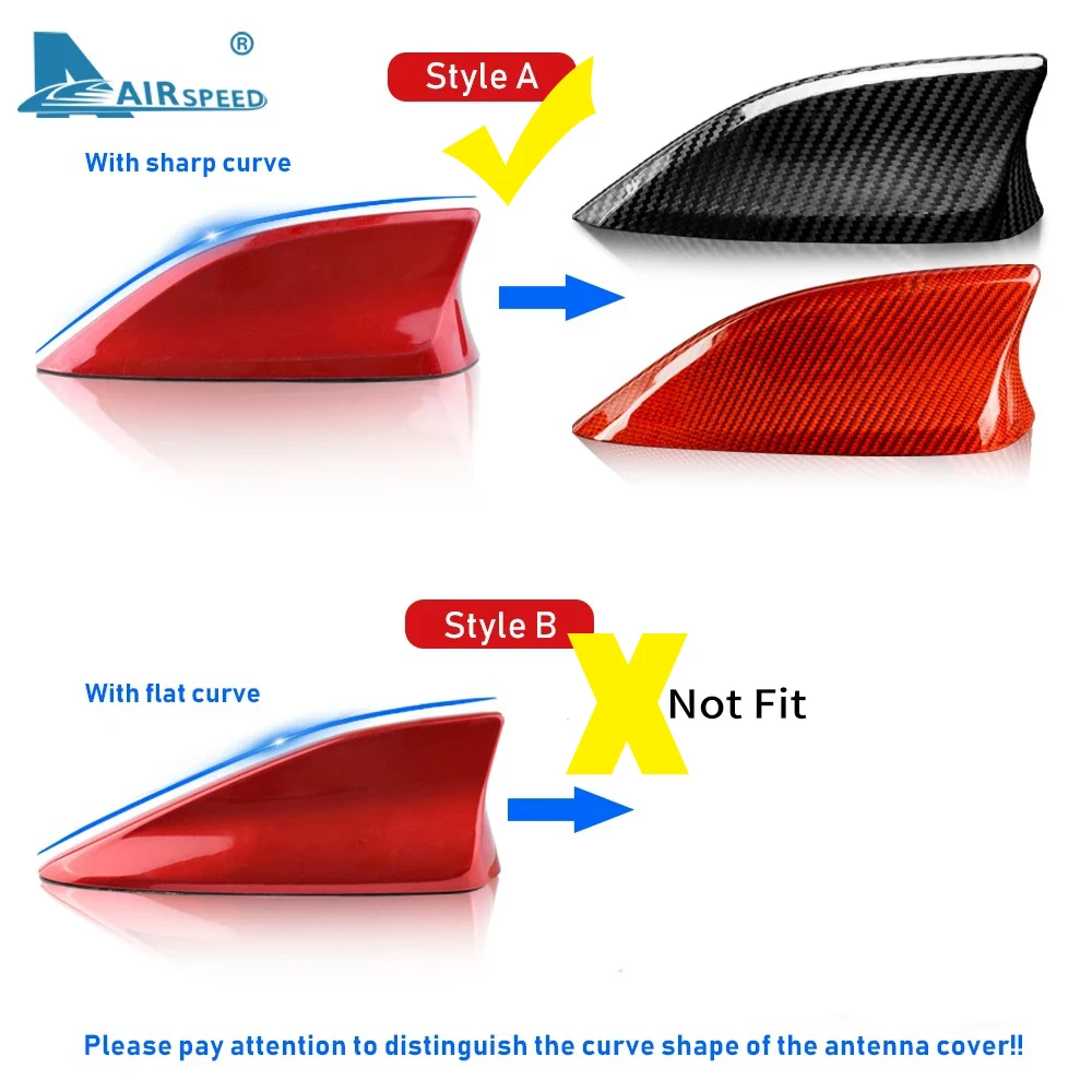 Real Hard Carbon Fiber for Mazda 3 Axela CX-3 CX-4 CX-5 CX-8 Car Shark Fin Antenna Cover Accessories Exterior Sticker Trim