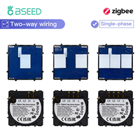 BSEED Zigbee Smart Switch 1/2/3Gang Touch Light Switch 2Way Function Part Smart Home Tuya Alexa Control Without Glass Panel