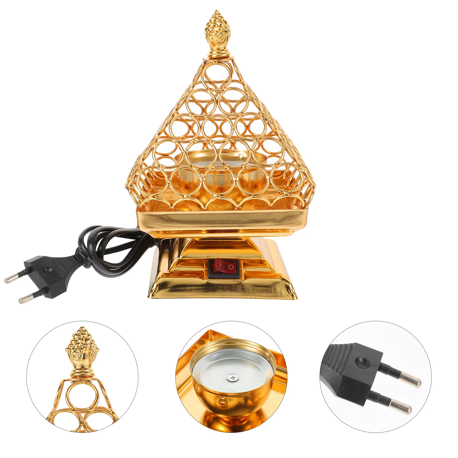 

Electric Incense Burner Vintage Arabian Style Desktop Plug in Censer Burner Uk Plug and Home Decor