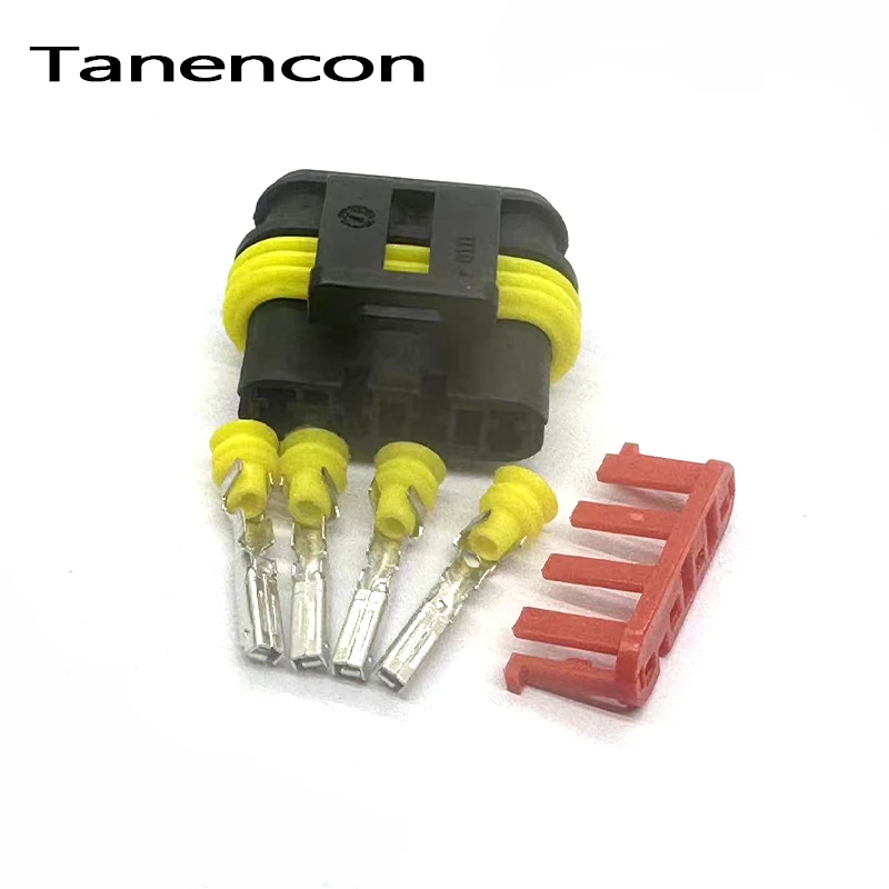 1 Set 4 Pin Way 1.5 Series Female Male 282088-1 Tyco Amp Superseal Automotive Connector Sealed Waterproof Auto Plug 282106-1