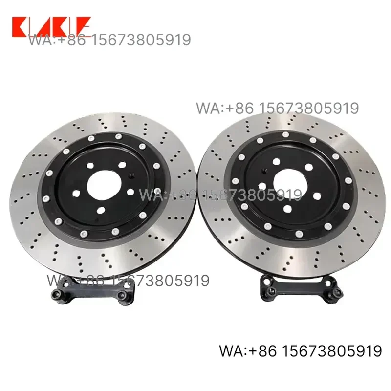 For  Wmwmnu  KLAKLE Oversize Drilled Brake Disc Kit Grey Cast Iron 250 Zinc Plated 330x10mm Front Left Right Over 17 Inches