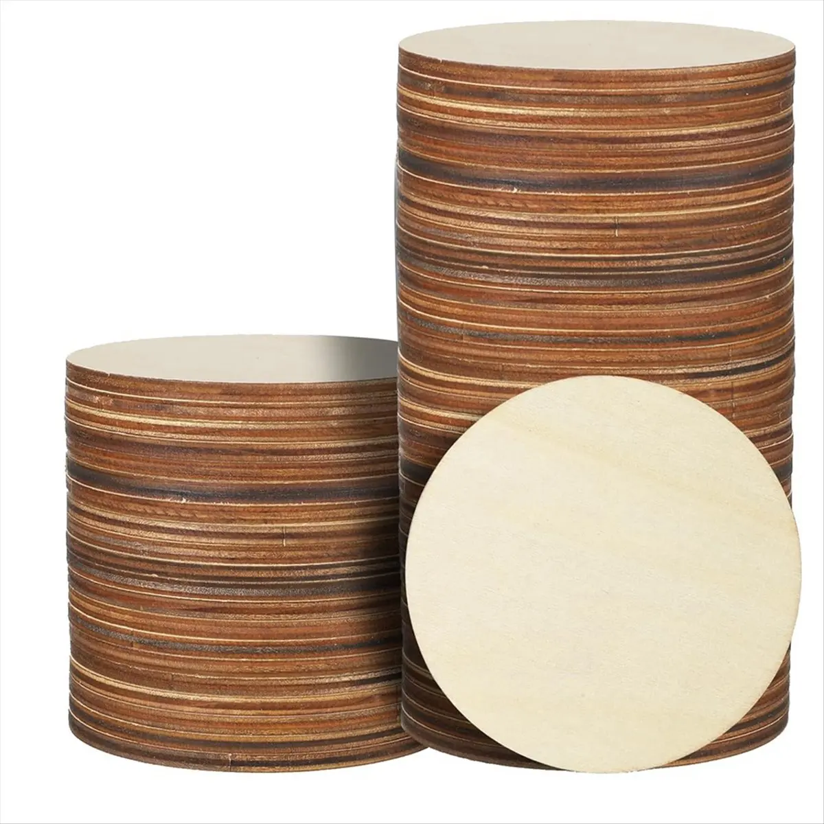 |NEWABAG|36 Pcs 4 Inch Wood Circles Unfinished Round Wooden Discs Blank Wood Rounds Natural Wood Round Cutouts Slices