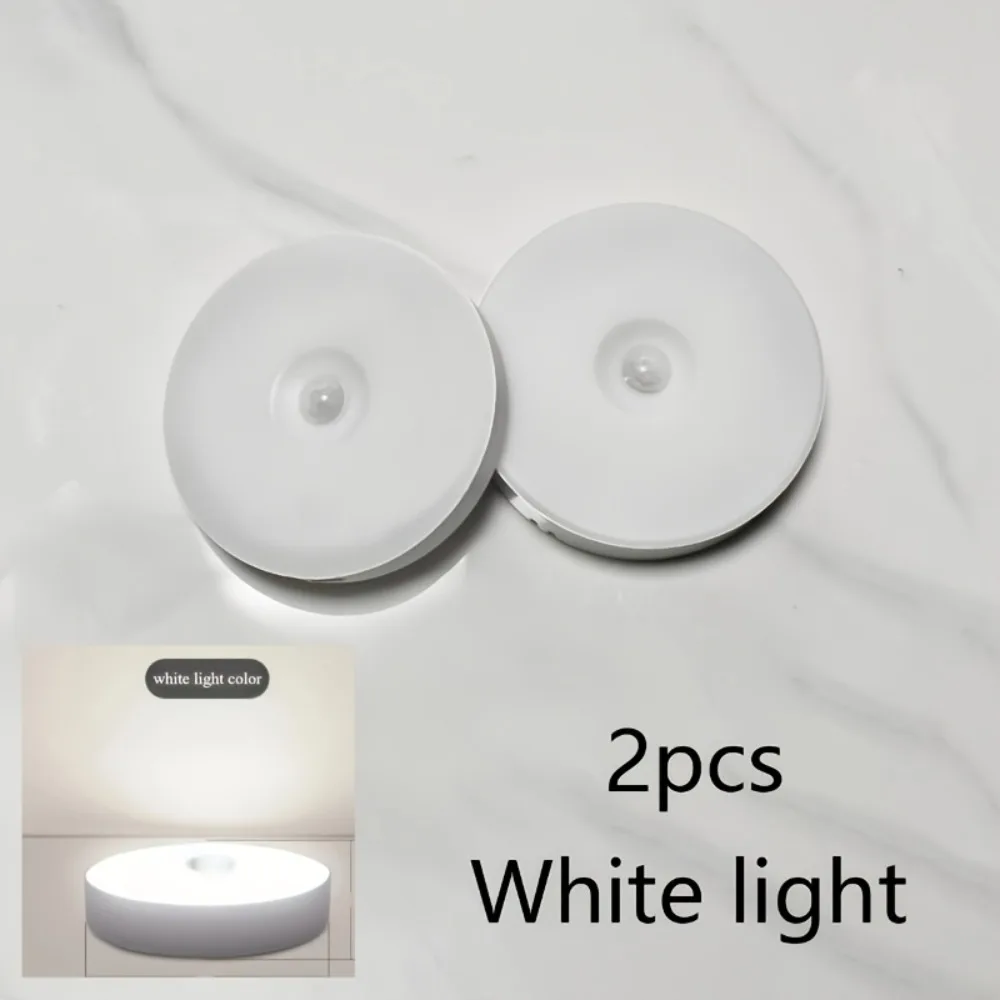 2pcs Night Light Magnetic Step Light, Indoor USB Rechargeable Smart Motion Sensor Light, 120° Wide Sensing Range, Charging Cable