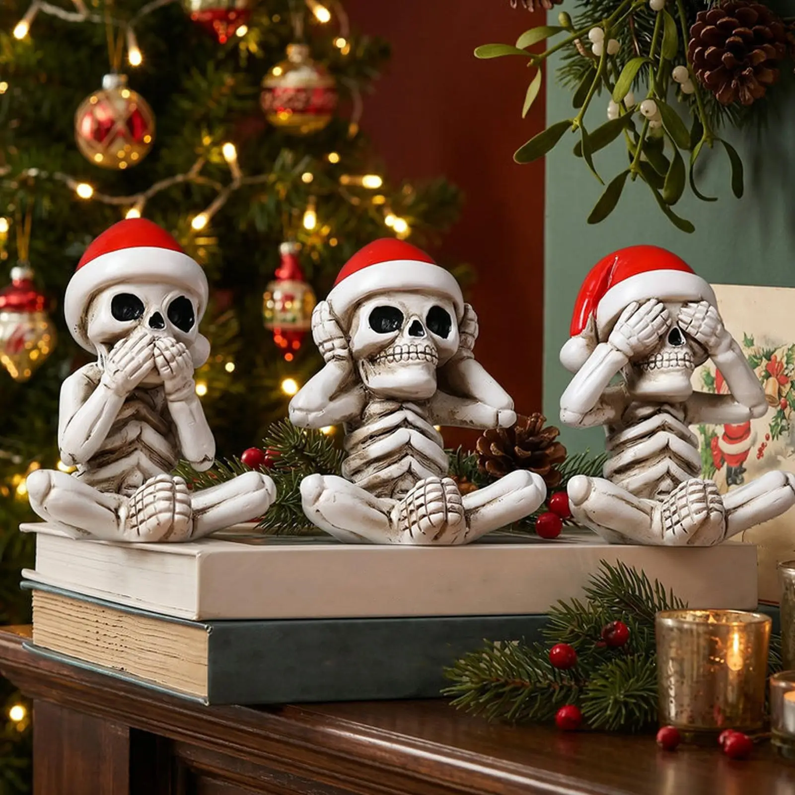 Christmas Skeleton Set Christmas Decorative Skeletons and Skeleton Halloween Dark Gifts Funny Skeletons Christmas Party Favors